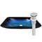 Novatto FRESCA Blue and Black Glass Vessel Bath Sink Set in Brushed Nickel NOHP-G19034BN - alternate 1